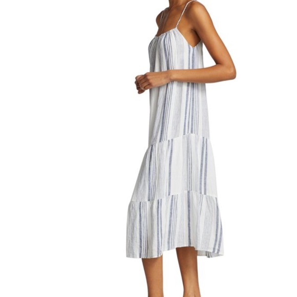 Rails Adora stripe midi dress blue white striped NWT - Picture 4 of 15
